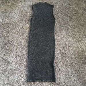 Black & Silver Midi Dress